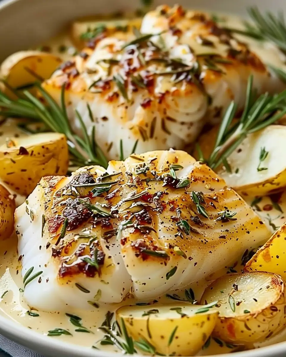 Cod and Potatoes with Rosemary Cream Sauce: A Delightful Dinner