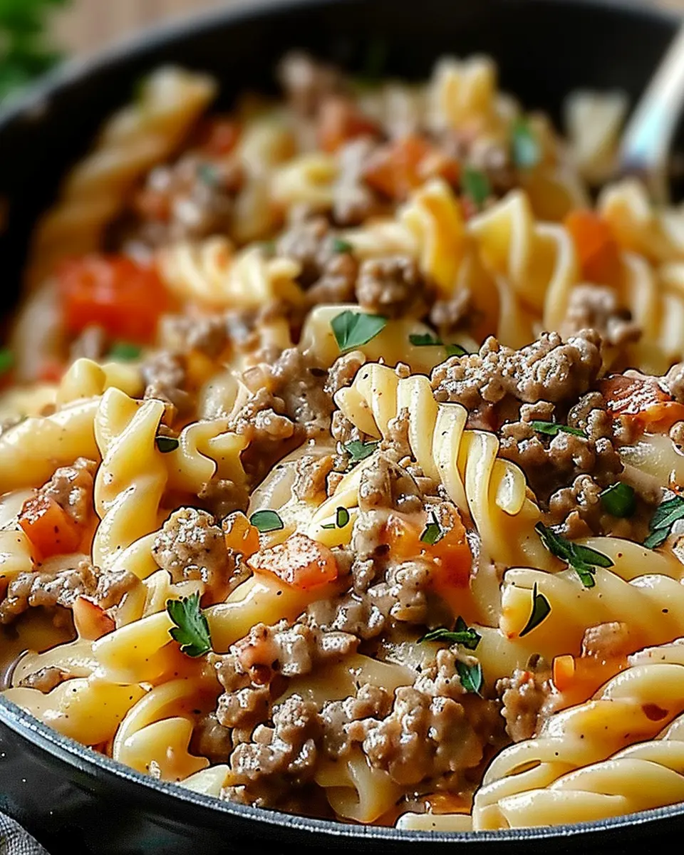 Creamy Rotel Pasta: Indulgent Ground Beef for Cozy Dinners
