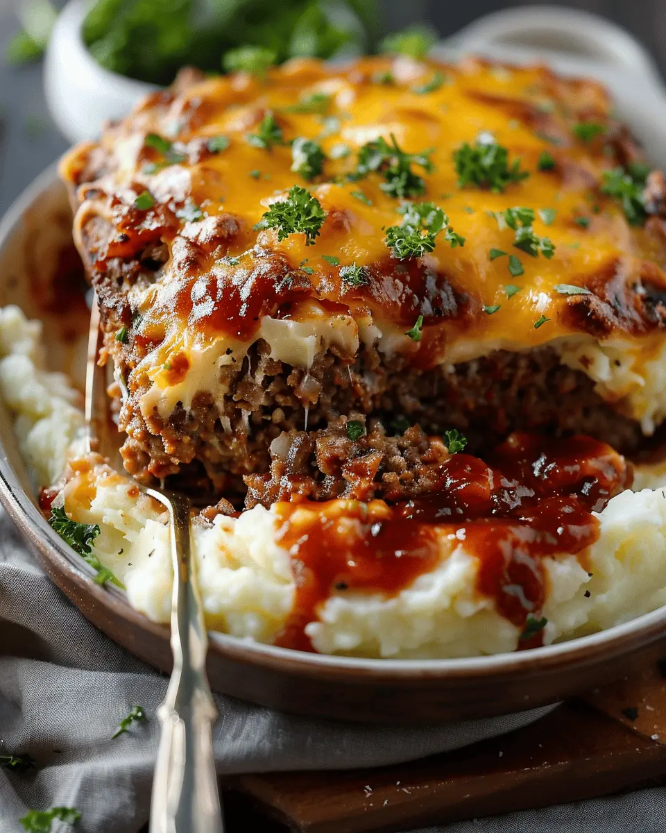 Meatloaf with Mashed Potatoes: Easy Turkey Bacon Recipe Delight
