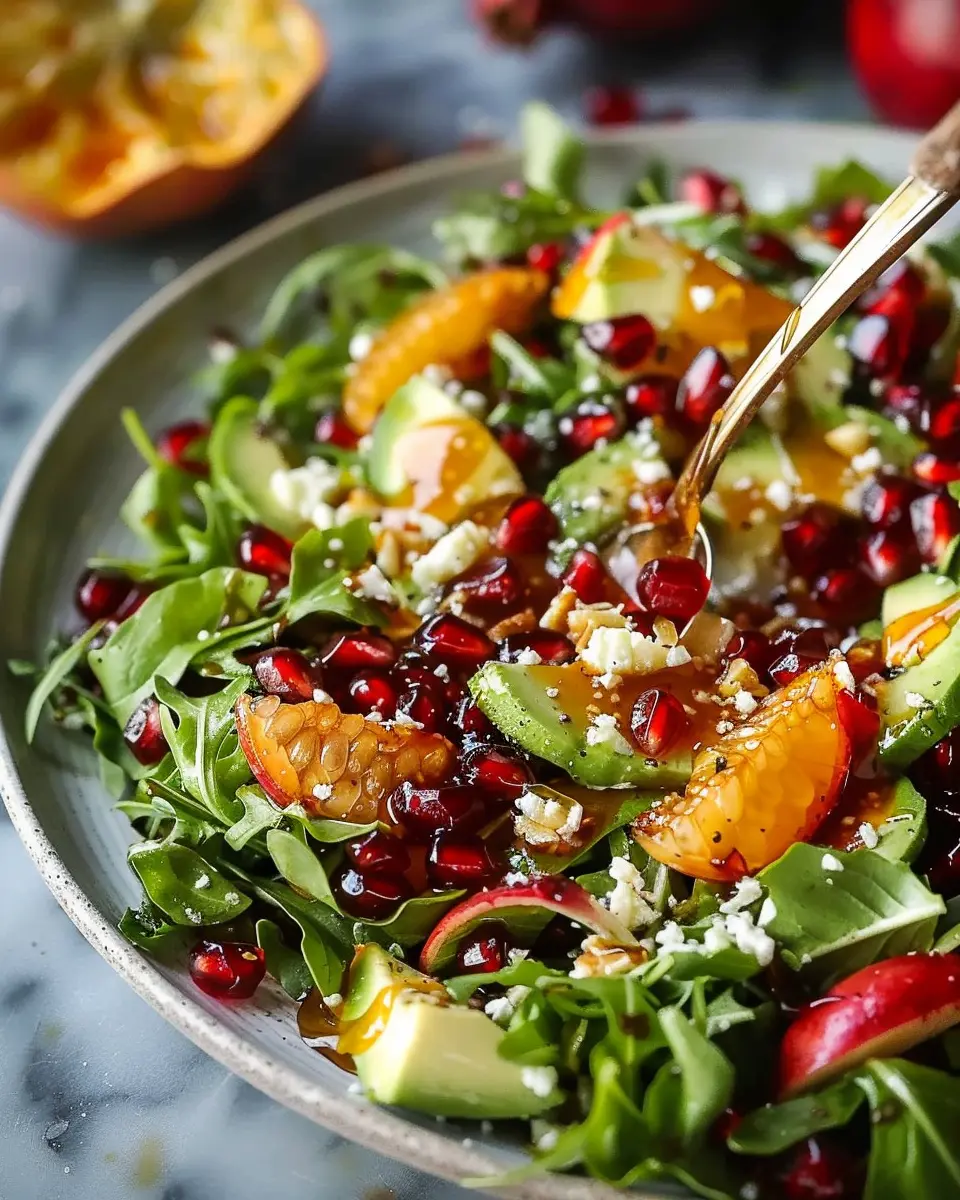 Pomegranate Christmas Salad: Easy Recipe with Honey Mustard Dressing