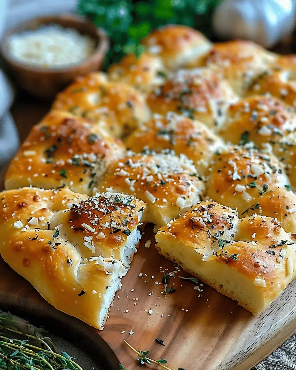 Garlic Parmesan Focaccia Bread: Easy Homemade Delight You’ll Love