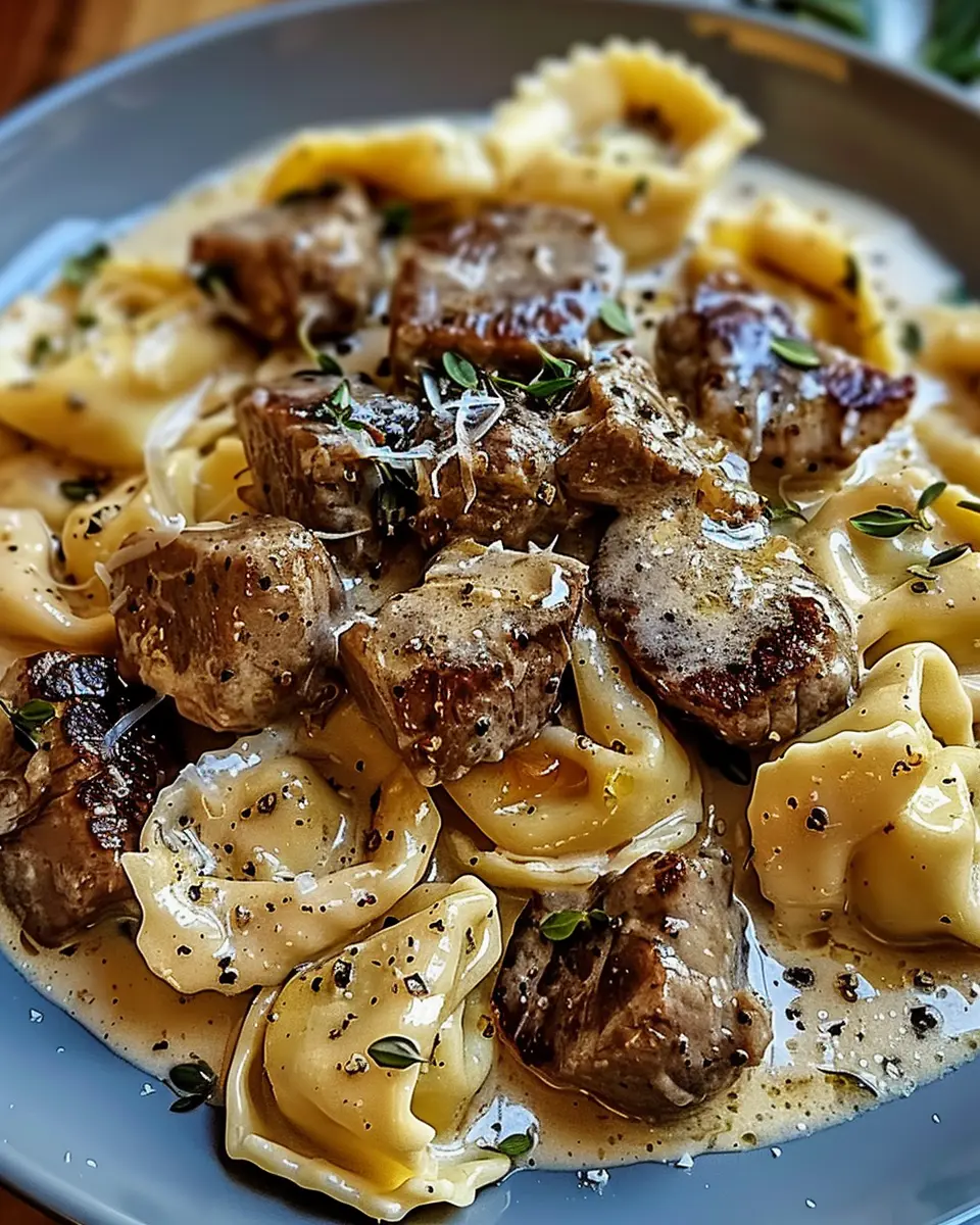 Cracked Garlic Steak Tortellini: Indulgent Creamhouse Sauce Bliss