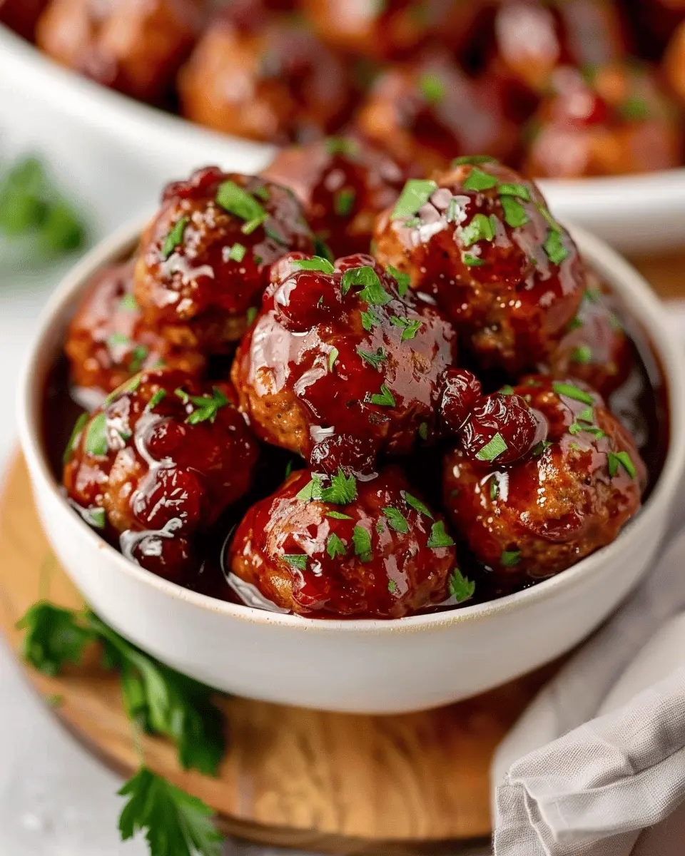 Quick Cranberry Meatballs: Easy Turkey Bacon Delights for Dinner