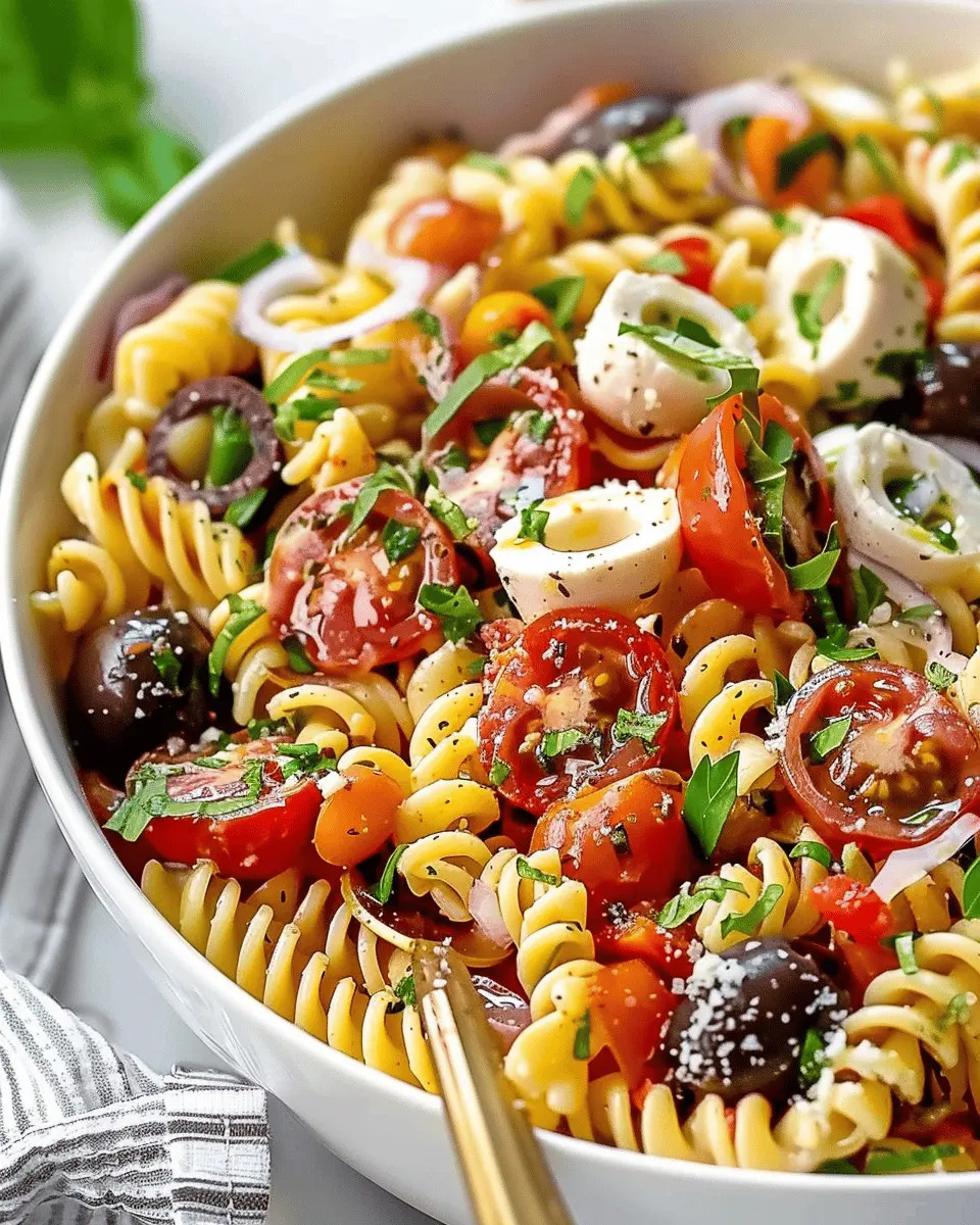 Quick Italian Pasta Salad: A Fresh and Easy Twist with Turkey Bacon and Chicken Ham