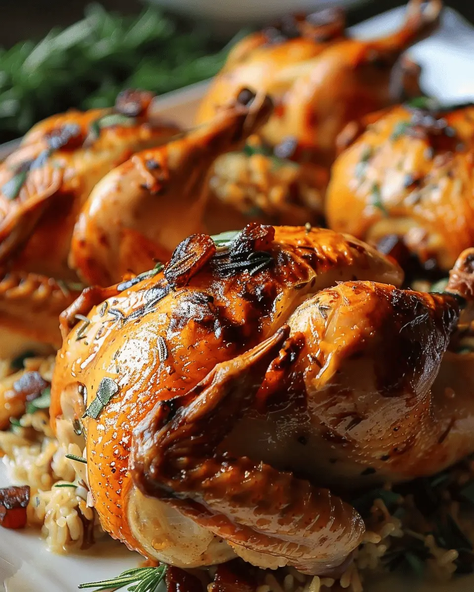 Irresistible Stuffed Cornish Game Hens with Turkey Bacon Delight