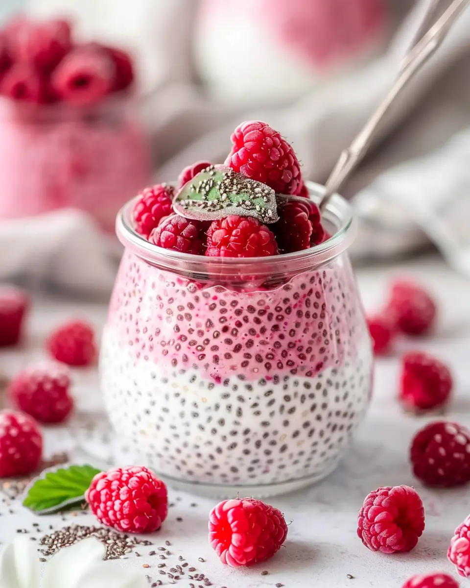 Raspberry Chia Pudding: Easy Sweetened with Maple Syrup