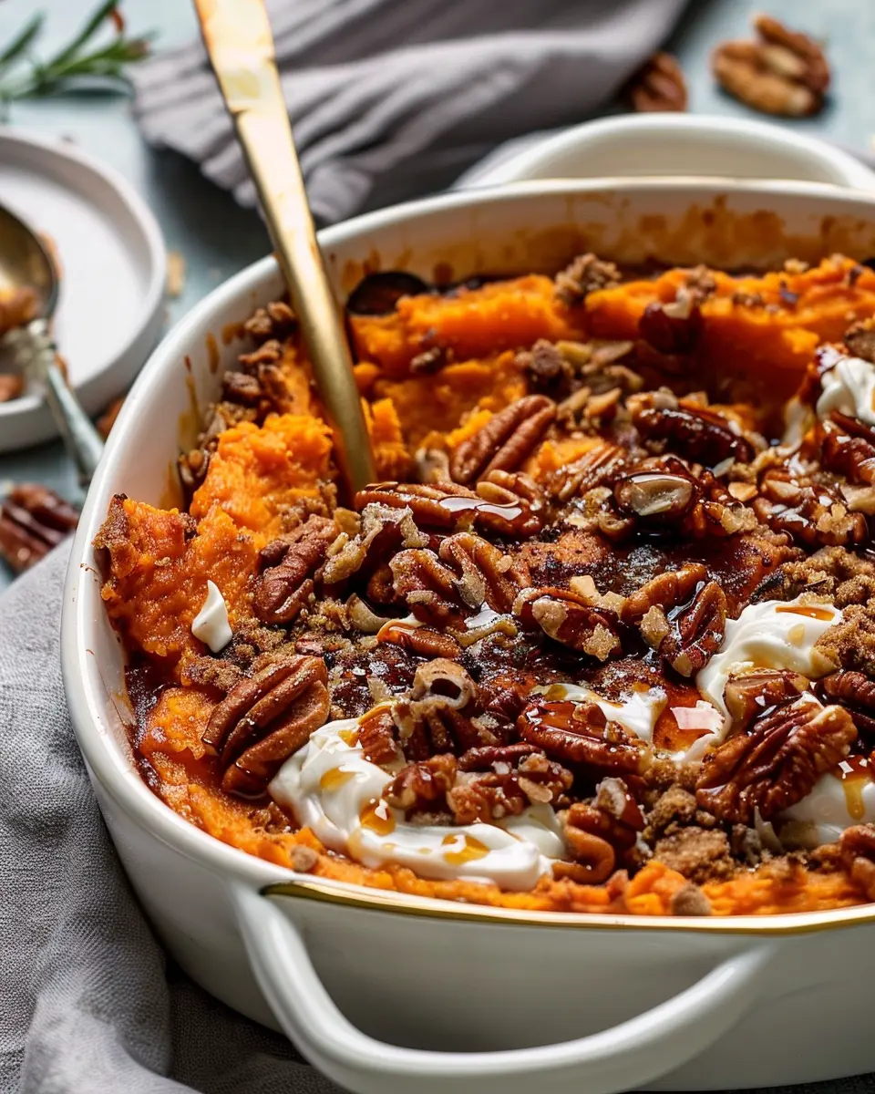 Southern Maple Sweet Potato Casserole: An Indulgent Delight with Turkey Bacon