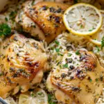Slow Cooker Lemon Herb Chicken and Rice