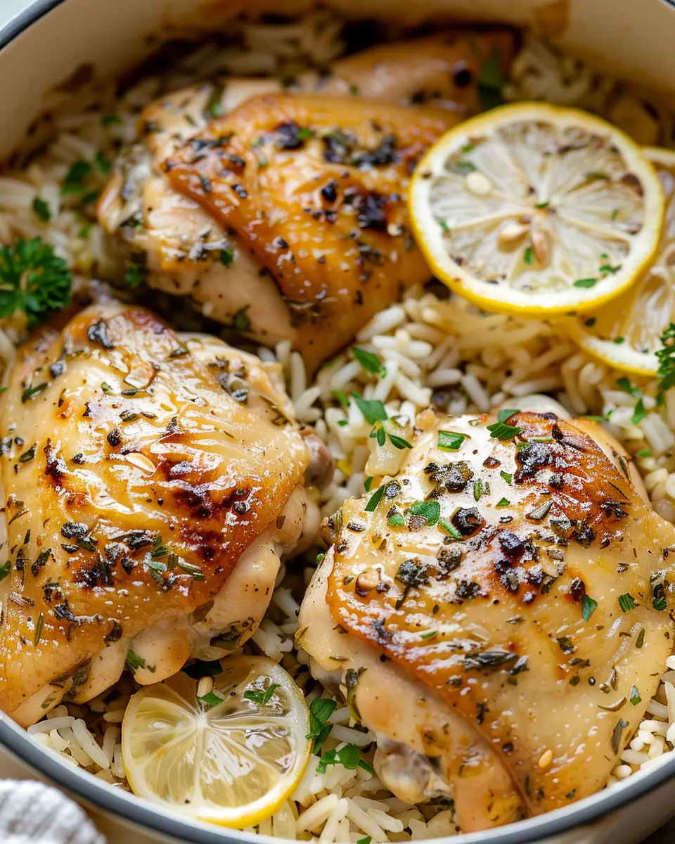 Slow Cooker Lemon Herb Chicken and Rice: Easy Weeknight Delight