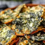Mediterranean Spinach and Feta Cheese Crisps