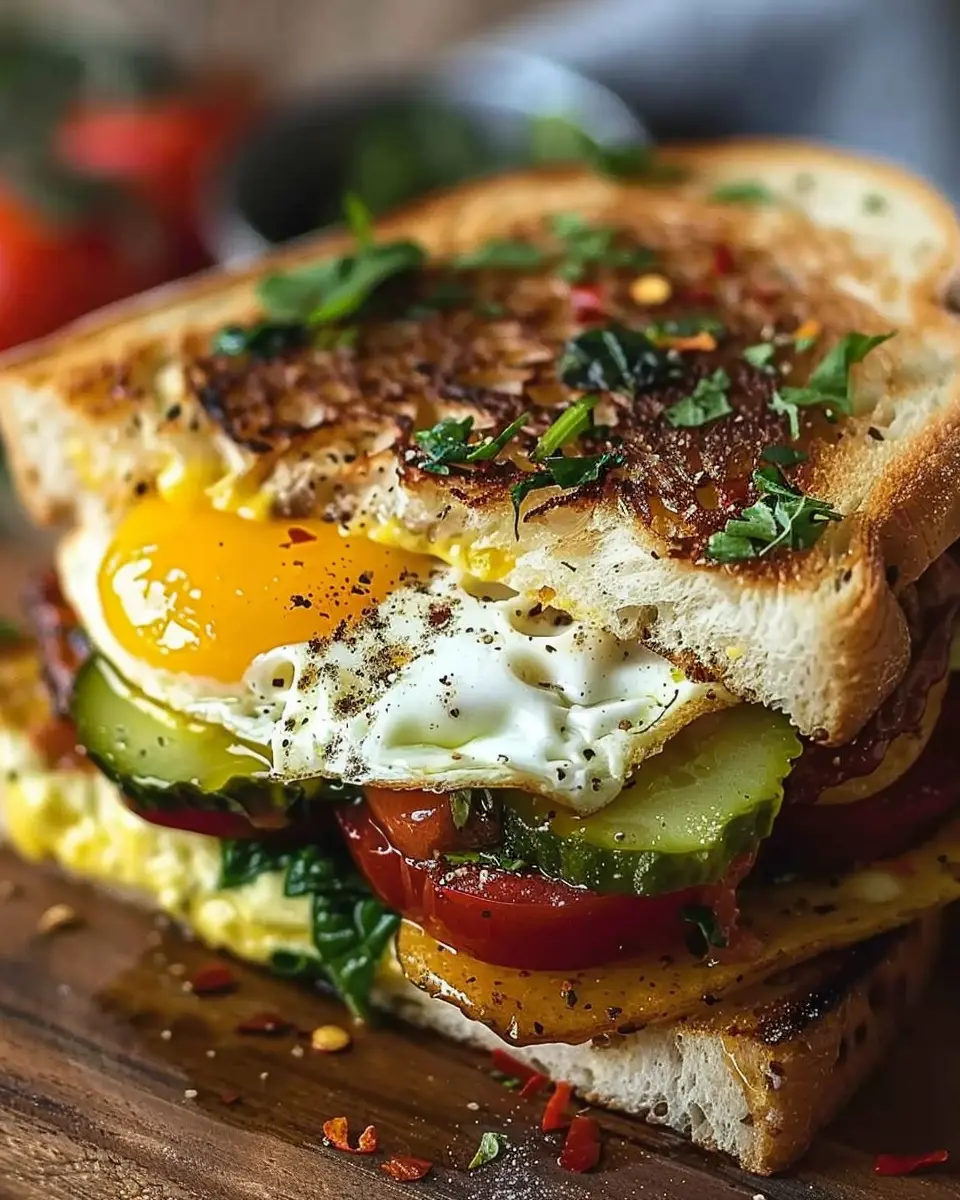 Mediterranean Breakfast Sandwich: Easy Turkey Bacon Delight