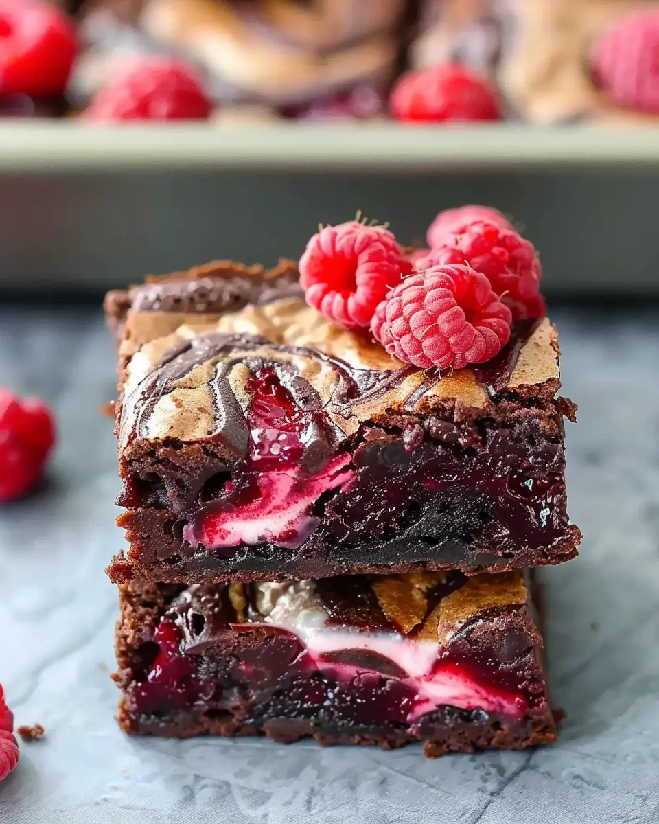 Decadent Raspberry Swirl Brownies: Indulge in Homemade Bliss