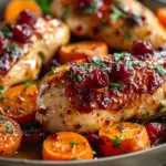 Cranberry Glazed Chicken with Carrots & Sweet Potatoes Recipe
