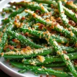 Print Recipe Crispy Garlic Parmesan Roasted Green Beans