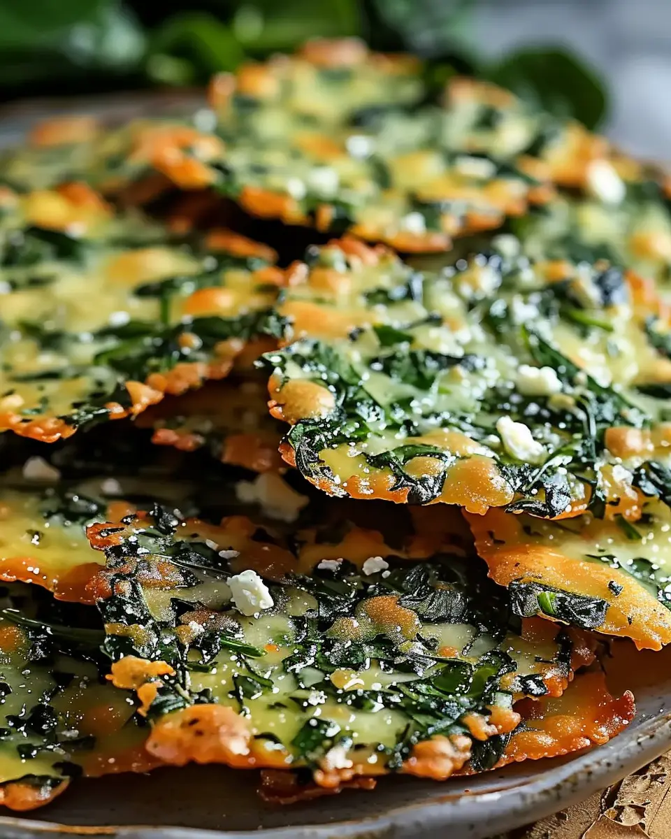 Crispy Spinach and Feta Crisps for Guilt-Free Snacking Bliss