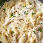 The BEST Crockpot Chicken Alfredo