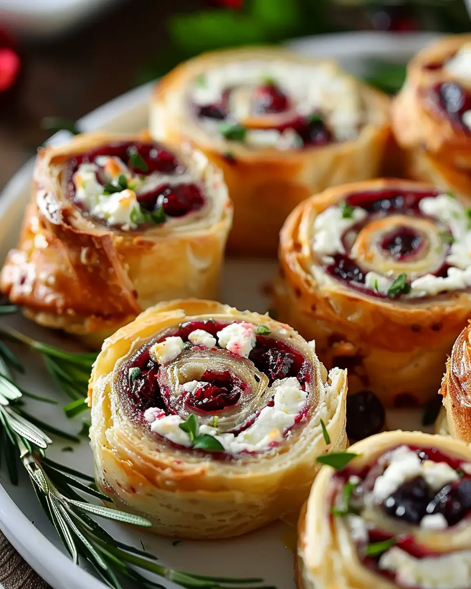 Easy Christmas Cranberry Feta Pinwheels: The Best Party Appetizer
