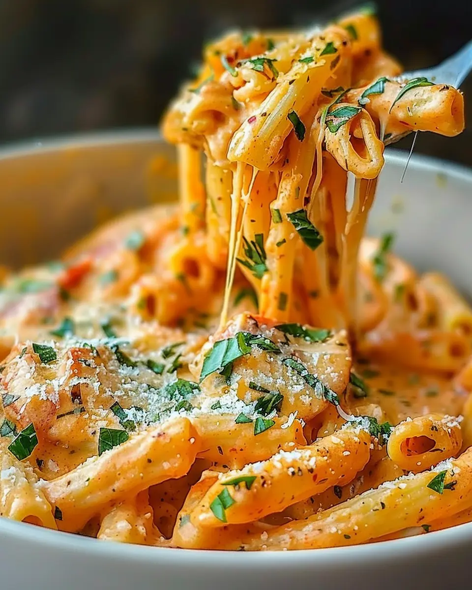 Creamy Tomato Garlic Pasta with Turkey Bacon: A Comforting Delight