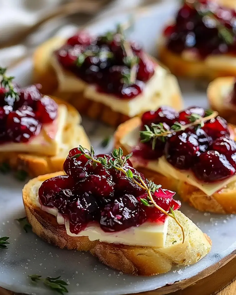 Cranberry and Brie Crostini: Easy Appetizer for Holiday Cheer