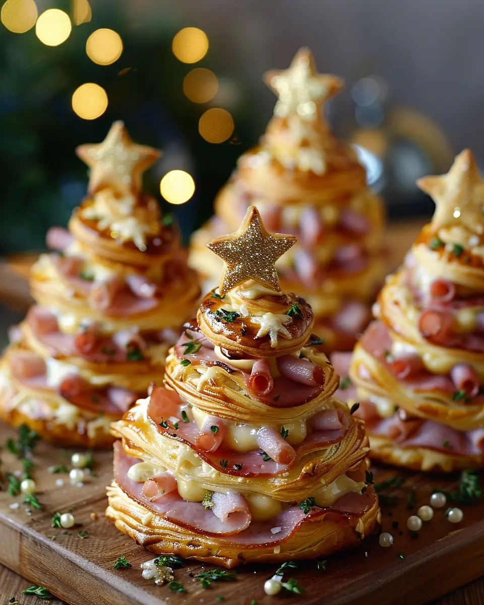 Ham cheese puff pastry Christmas trees: Easy festive treats to delight