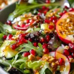 Pomegranate Christmas Salad with Honey Mustard Dressing