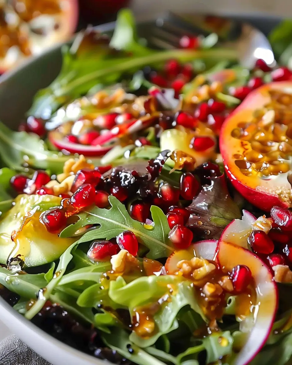 Pomegranate Christmas Salad: Easy Turkey Bacon Delight