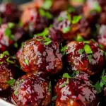 Quick Christmas Cranberry Meatballs