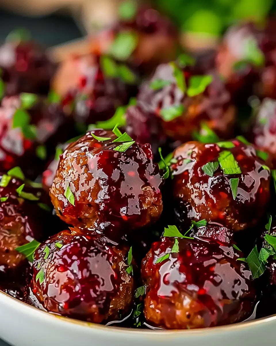 Quick Christmas Cranberry Meatballs: Easy Turkey Bacon Delight