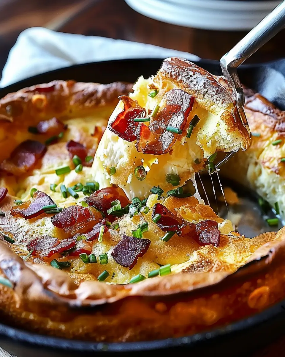 Savory Cheddar &amp; Turkey Bacon Dutch Baby: A Delightful Breakfast Treat