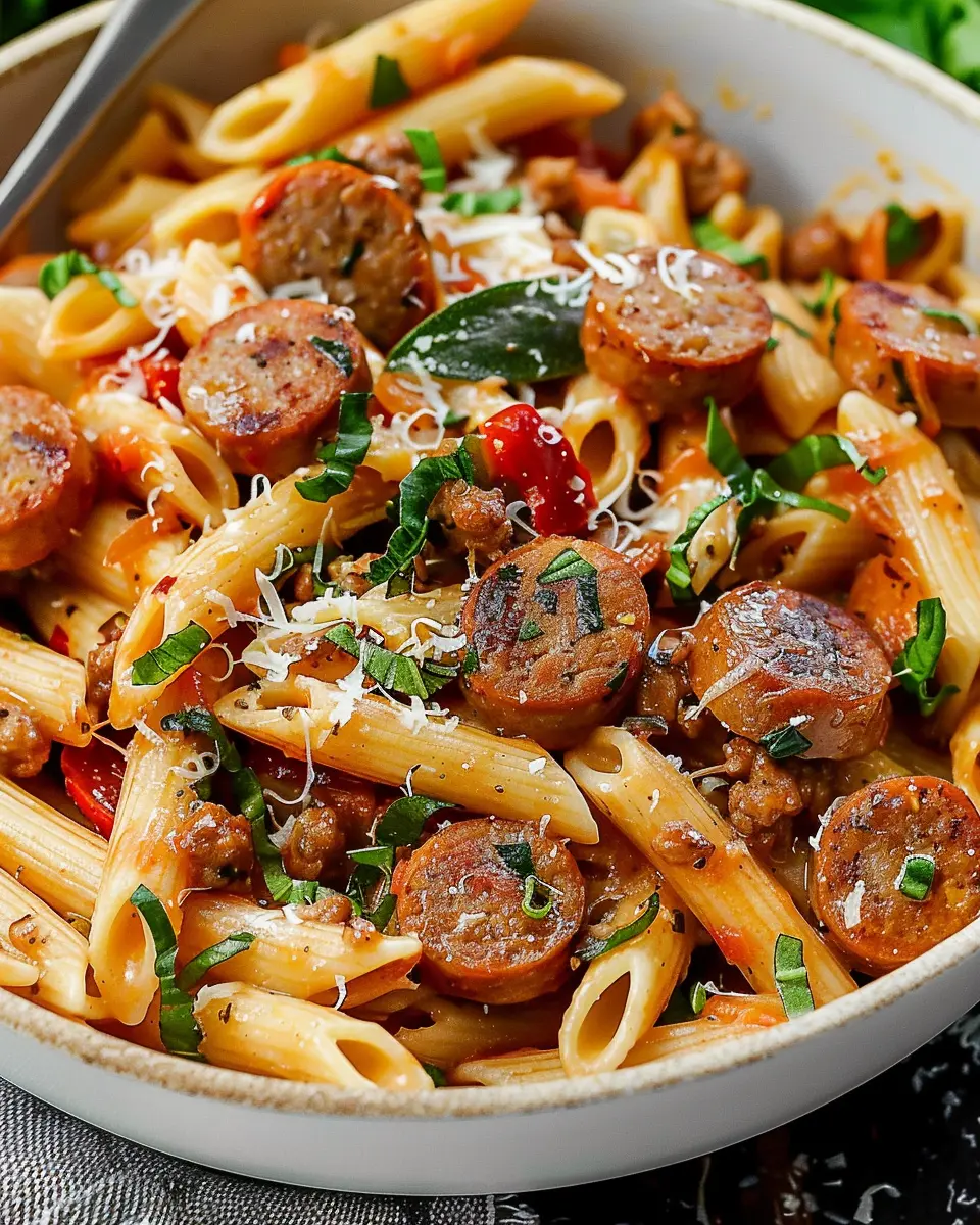 One Pot Creamy Cajun Sausage Pasta: Indulgent 30-Minute Meal
