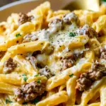 Creamy High Protein Beef Pasta
