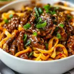 Slow Cooker Korean Beef Noodles Recipe