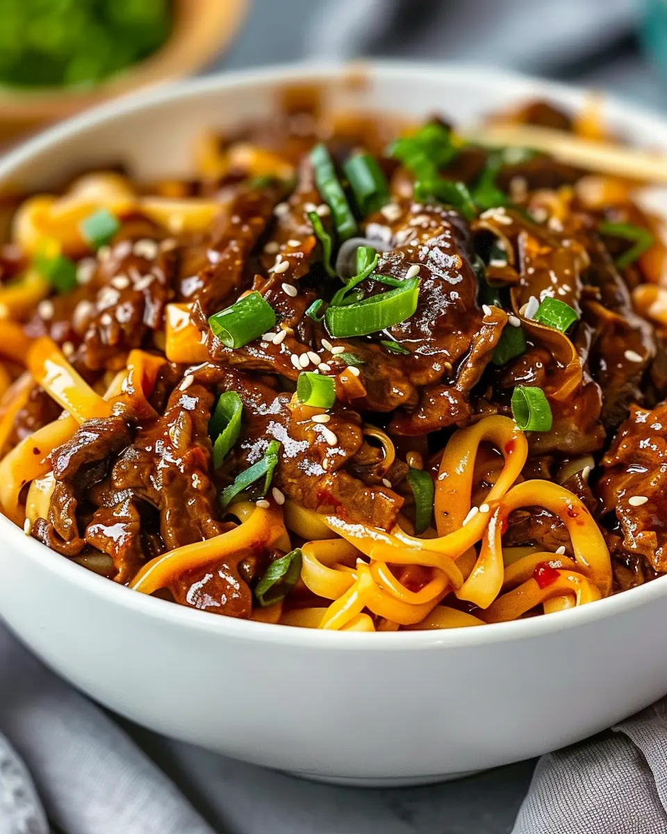 Slow Cooker Korean Beef Noodles Recipe: Easy and Flavor-Packed Delight