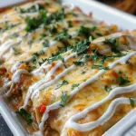 Creamy Queso Chicken Enchiladas