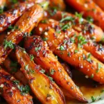 Honey Garlic Roasted Carrots