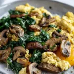10-Minute Mushroom Spinach Scrambled Eggs (High-Protein)