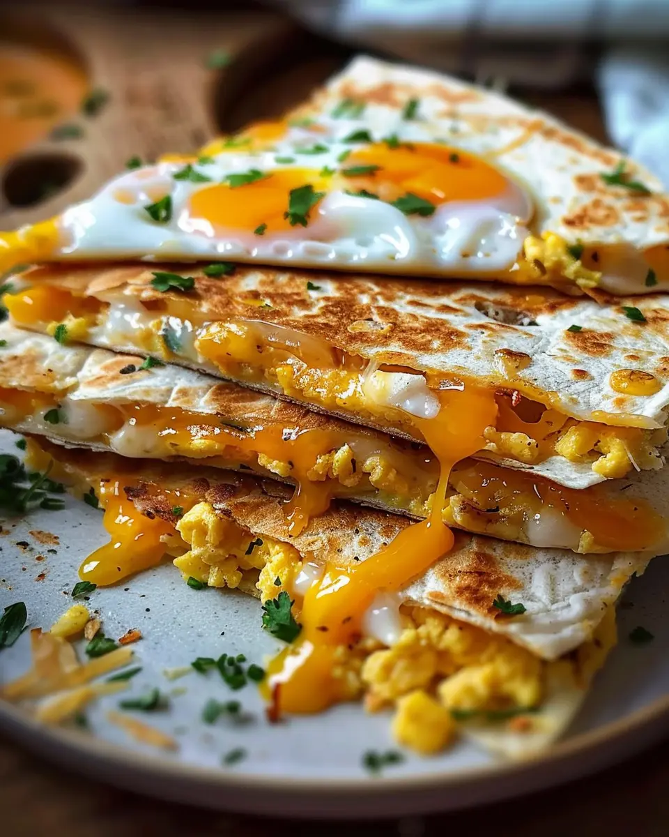 Cheddar Egg Quesadilla Recipe: Easy Breakfast Delight with Turkey Bacon