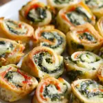 Spinach Dip in Bite-Sized Pinwheels