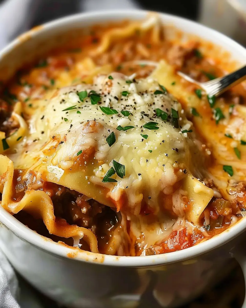 Easy Creamy Lasagna Soup: A Cozy Comfort Meal with Turkey Bacon