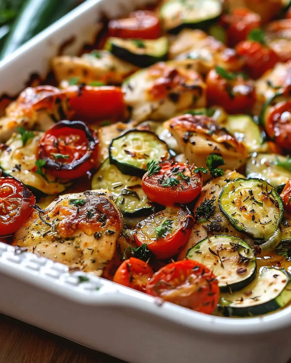 Mediterranean Chicken Zucchini Bake: Easy and Flavorful Delight
