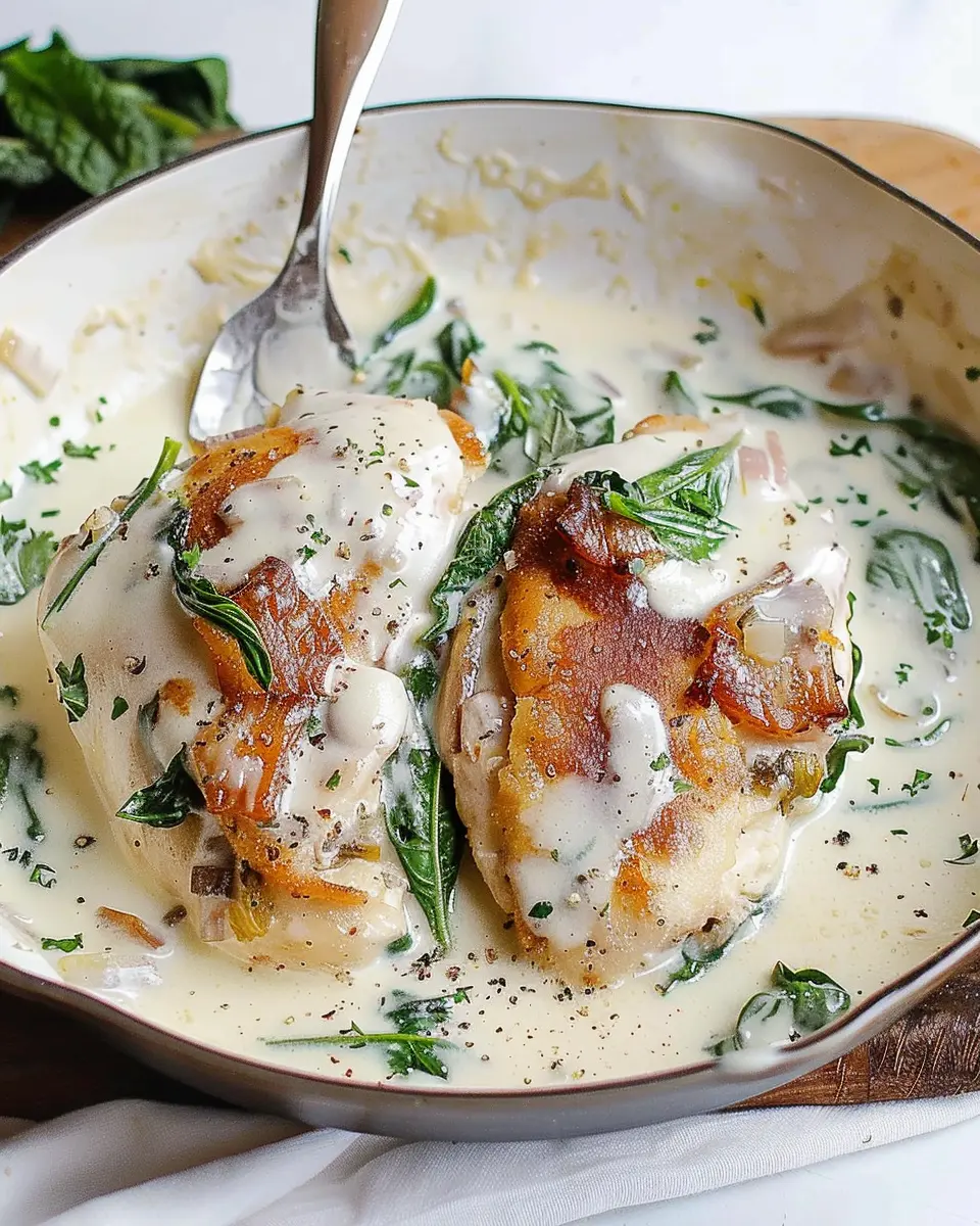 Chicken Florentine: A Juicy Twist with Turkey Bacon and Chicken Ham