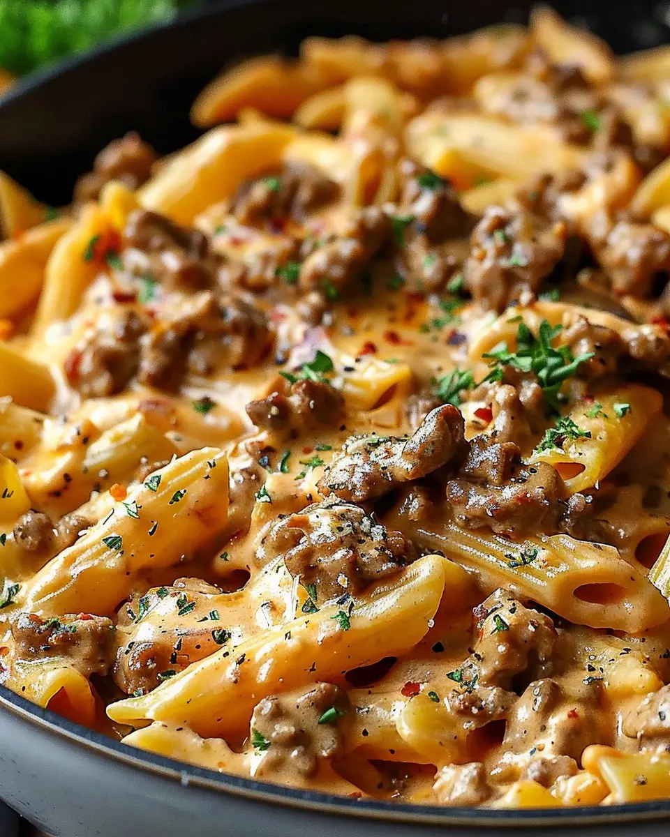 Creamy Beef Pasta with Turkey Bacon: A Comforting Family Meal