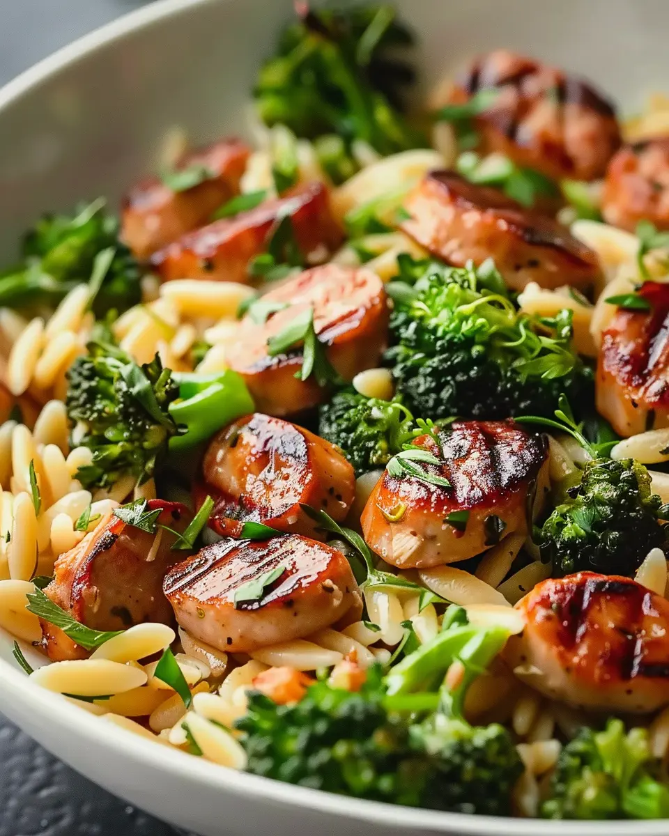 Chicken Sausage and Broccoli Orzo: A Quick, Cozy Dinner Delight