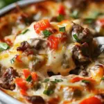 Low Carb Philly Cheesesteak Casserole