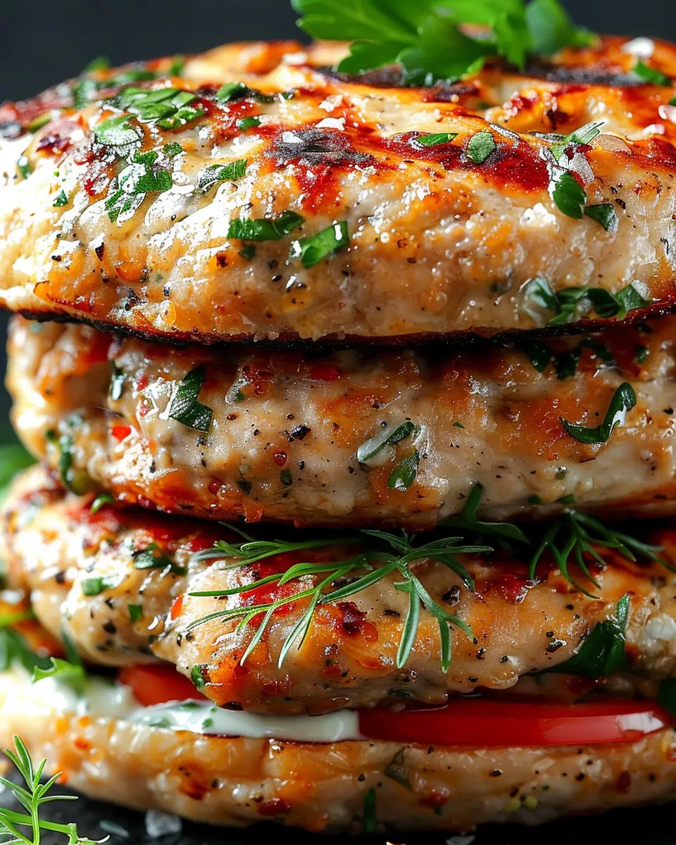 Juicy Greek Chicken Burgers with Tzatziki Bliss for a Flavorful Feast