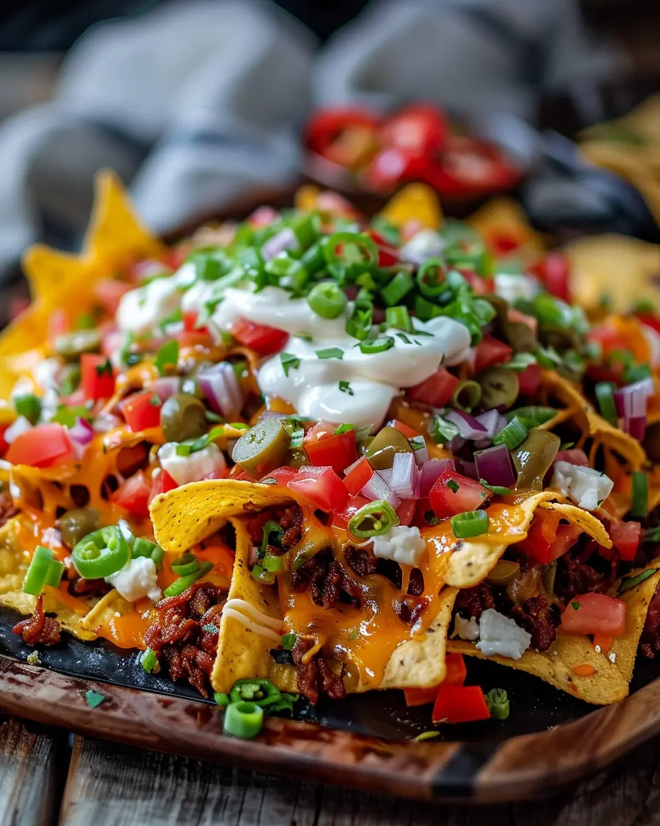 Loaded Nachos: Indulgent Turkey Bacon and Chicken Ham Delight