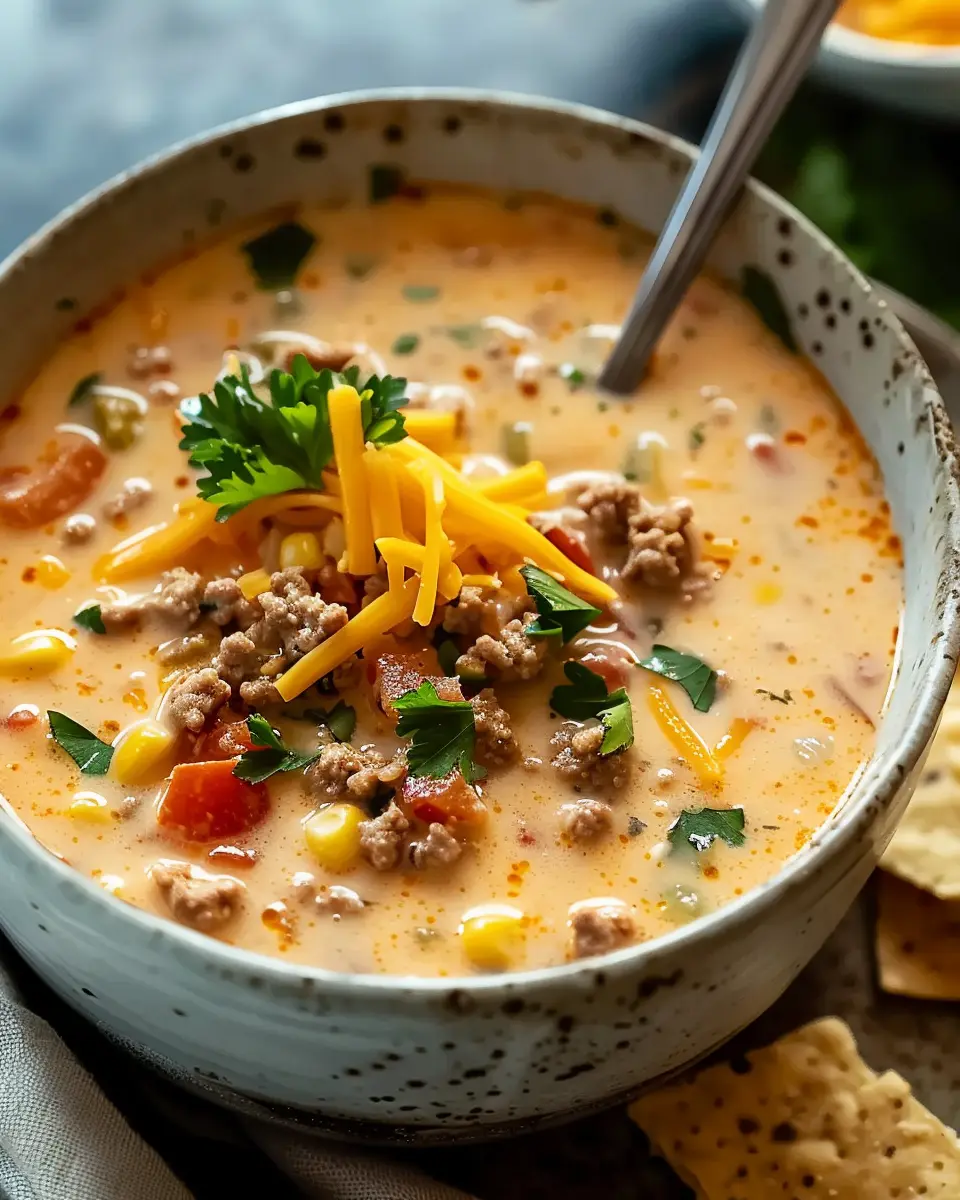 Creamy Cowboy Soup with Turkey Bacon and Chicken Ham Delight