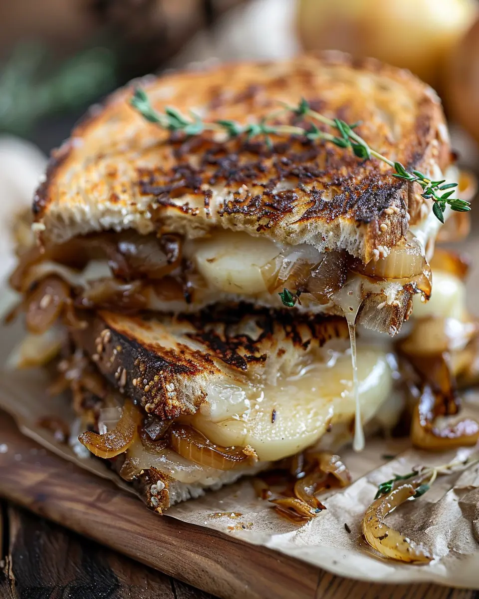 Pear Apple Grilled Cheese with Caramelized Onions: A Delightful Twist