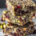 Pistachio Cranberry Chia Bars