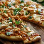 Indulgent Thai Beyond Chicken Pizza with Creamy Peanut Sauce